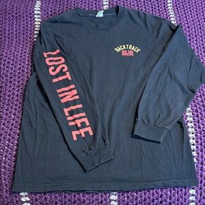 Backtrack Band Tee - Alstyle Black Apparel with Red Accent